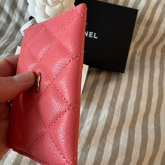 Authentic Chanel Caviar Card Holder Pink - Picture 6 of 7